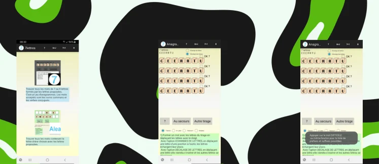 Anagrammes 7 lettres game screenshot