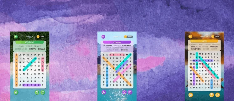 Peace Word Search game screenshot