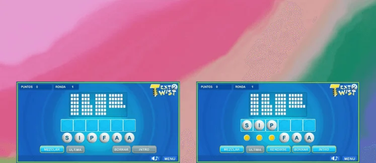 Text Twist Words 2 game screenshot