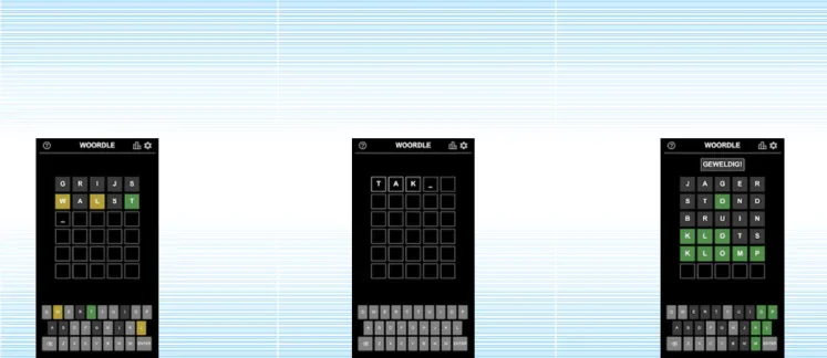 Woordle game screenshot