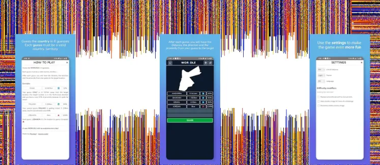 Worldle game screenshot