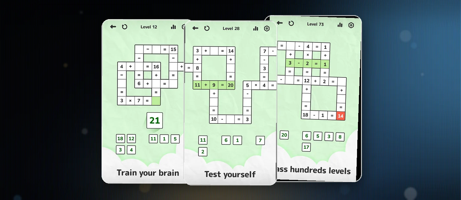 Math Crossword — Number puzzle game screenshots