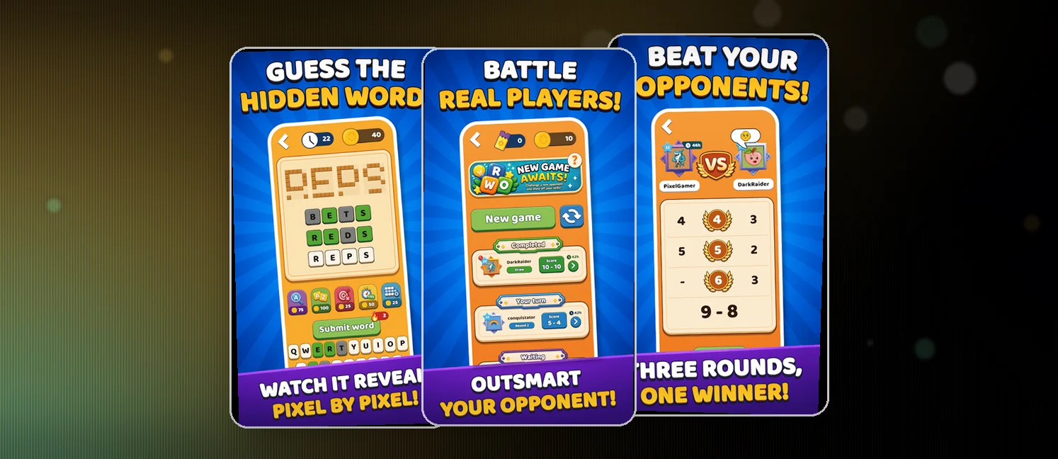 Pixelcon Word Guesser game screenshots